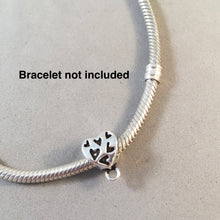 Load image into Gallery viewer, Hearts CONVERTER BEAD For Charm Bracelet .925 Sterling Silver Works for Pandora, European and many Bangle style bracelets FD12