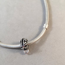 Load image into Gallery viewer, Open Crisscross Motif CONVERTER BEAD For Charm Bracelet .925 Sterling Silver Works for Pandora, European & many Bangle style bracelets FD15