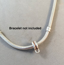 Load image into Gallery viewer, Double Round CONVERTER BEAD For Charm Bracelet .925 Sterling Silver Works for Pandora, European & many Bangle style bracelets FD02
