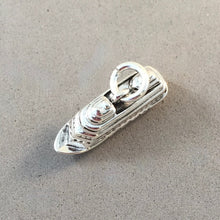 Load image into Gallery viewer, CRUISE SHIP .925 Sterling Silver 3-D Charm Pendant Boat Ocean Liner Alaska Caribbean Cruising NT23