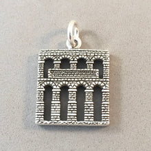 Load image into Gallery viewer, AQUEDUCT DE SEGOVIA .925 Sterling Silver Charm Pendant Spain Europe Landmark Travel Souvenir New TP30