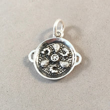 Load image into Gallery viewer, PAELLA .925 Sterling Silver Charm Pendant Barcelona Madrid Granada Seville Spain Seafood Pan Souvenir KT73
