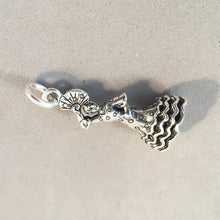 Load image into Gallery viewer, FLAMENCO DANCER 3-D .925 Sterling Silver Charm Pendant Andalusia Spain Spanish Barcelona Madrid Tourist Travel Souvenir TP13