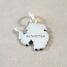 Load image into Gallery viewer, ANTARCTICA MAP .925 Sterling Silver Charm Pendant South Pole Souvenir CT17-AN