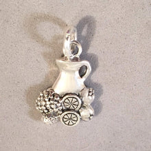 Load image into Gallery viewer, SANGRIA .925 Sterling Silver Charm Pendant Barcelona Madrid Granada Seville Spain Pitcher Jug Souvenir KT35