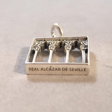 Load image into Gallery viewer, ALCAZAR DE SEVILLE .925 Sterling Silver Charm Pendant Spain Europe Fortress Castle Landmark Travel Souvenir TP15