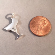 Load image into Gallery viewer, MARGARITA .925 Sterling Silver Charm Pendant Drink Alcohol Cocktail Mexico Fruit Wedge Lime Orange Tropical Beverage Liquor KT75