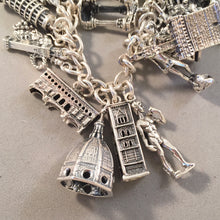Load image into Gallery viewer, ALL THINGS ITALY .925 Sterling Silver Travel Souvenir Charm Bracelet Rome Florence Venice and More!