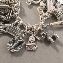 Load image into Gallery viewer, ALL THINGS FRANCE .925 Sterling Silver Travel Souvenir Charm Bracelet Paris Strasbourg French Riviera Chateau's and More!