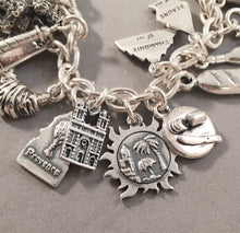 Load image into Gallery viewer, ALL THINGS FRANCE .925 Sterling Silver Travel Souvenir Charm Bracelet Paris Strasbourg French Riviera Chateau's and More!