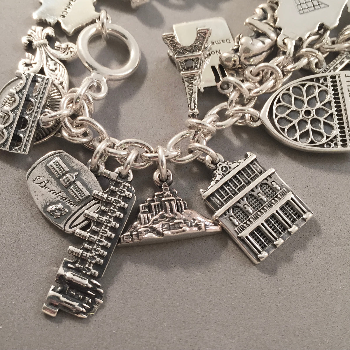 All Things Italy .925 Sterling Silver Travel Souvenir Charm Bracelet Rome Florence Venice and More!