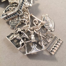 Load image into Gallery viewer, ALL THINGS ITALY .925 Sterling Silver Travel Souvenir Charm Bracelet Rome Florence Venice and More!