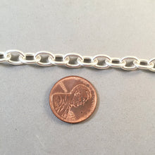 Load image into Gallery viewer, CHARM BRACELET Heavy Oval Lobster Clasp .925 Sterling Silver Starter 6x8.5mm Loop Link 7"- 9" CB18