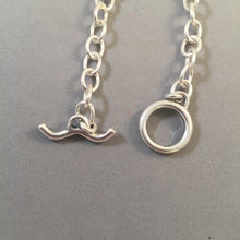 Load image into Gallery viewer, CHARM BRACELET Medium Oval Toggle Clasp .925 Sterling Silver Clasp Starter 5x7 mm Loop Link 7"- 8" CB03