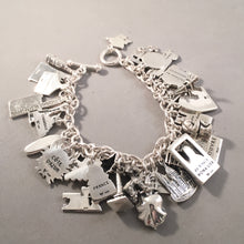 Load image into Gallery viewer, ALL THINGS FRANCE .925 Sterling Silver Travel Souvenir Charm Bracelet Paris Strasbourg French Riviera Chateau's and More!
