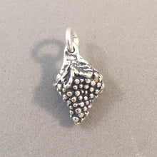 Load image into Gallery viewer, Sale! GRAPES .925 Sterling Silver 3-D Heavy Charm Pendant Bunch Fruit Food Kitchen Wine KT122