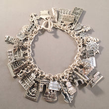 Load image into Gallery viewer, ALL THINGS FRANCE .925 Sterling Silver Travel Souvenir Charm Bracelet Paris Strasbourg French Riviera Chateau's and More!