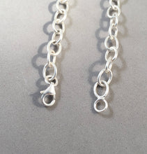 Load image into Gallery viewer, CHARM BRACELET Heart Center .925 Sterling Silver LOBSTER Clasp 7" Starter 5x7 mm Oval Loop Link CB29