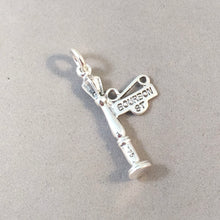 Load image into Gallery viewer, BOURBON STREET .925 Sterling Silver 3-D Charm Pendant New Orleans nola Lamp Post Street French Quarter tu38