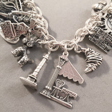 Load image into Gallery viewer, ALL THINGS FRANCE .925 Sterling Silver Travel Souvenir Charm Bracelet Paris Strasbourg French Riviera Chateau's and More!