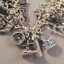 Load image into Gallery viewer, ALL THINGS ITALY .925 Sterling Silver Travel Souvenir Charm Bracelet Rome Florence Venice and More!