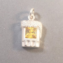 Load image into Gallery viewer, MUG OF BEER .925 Sterling Silver Charm W/ Crystal Stone Pendant Drink Glass Draft Tap OK02