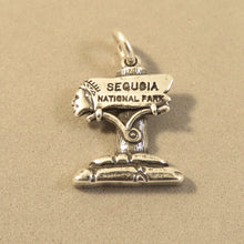 Load image into Gallery viewer, SEQUOIA NATIONAL PARK Entrance Sign Small .925 Sterling Silver Charm Pendant CA Sherman Grant pm20
