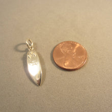 Load image into Gallery viewer, SURFBOARD .925 Sterling Silver 3-D Charm Pendant Paddle Board Surfer Beach Ocean Surf Hawaii sp10