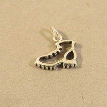 Load image into Gallery viewer, Sale! HIKING BOOT OUTLINE .925 Sterling Silver Charm Pendant Work Shoe Ankle Boot High Top DU107