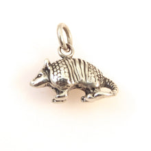Load image into Gallery viewer, ARMADILLO .925 Sterling Silver 3-D Charm Pendant Texas Desert Southwest Animal AN41