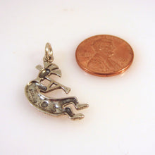 Load image into Gallery viewer, KOKOPELLI Dancing with Flute .925 Sterling Silver Charm Pendant Native American Southwest TW21