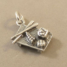 Load image into Gallery viewer, SUSHI .925 Sterling Silver 3-D Charm Pendant Japanese Food Japan Chop Sticks Plate Platter kt62