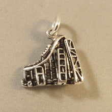 Load image into Gallery viewer, ROLLER COASTER .925 Sterling Silver 3-D Charm Pendant Amusement Theme Park Ride Six Flags hb13