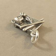 Load image into Gallery viewer, SUSHI .925 Sterling Silver 3-D Charm Pendant Japanese Food Japan Chop Sticks Plate Platter kt62