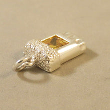 Load image into Gallery viewer, MUG OF BEER .925 Sterling Silver Charm W/ Crystal Stone Pendant Drink Glass Draft Tap OK02