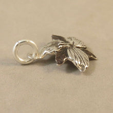 Load image into Gallery viewer, TRILLIUM FLOWER .925 Sterling Silver Charm Pendant Ontario Canada Poinsettia Christmas Holiday ga07