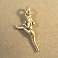 Load image into Gallery viewer, KICK BOXER .925 Sterling Silver3-D Charm Pendant Kickboxing Karate Martial Arts Judo Body Combat SH08