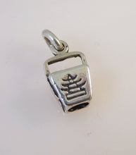 Load image into Gallery viewer, CHINESE TAKE OUT Box .925 Sterling Silver 3-D Charm Pendant Food Takeout Leftovers China kt28
