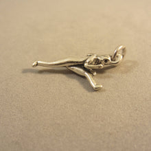 Load image into Gallery viewer, KICK BOXER .925 Sterling Silver3-D Charm Pendant Kickboxing Karate Martial Arts Judo Body Combat SH08