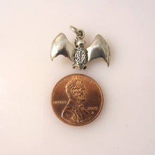 Load image into Gallery viewer, BAT .925 Sterling Silver 3-D Charm Pendant Cave Animal Spooky Scary Halloween HH02