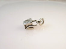 Load image into Gallery viewer, CHINESE TAKE OUT Box .925 Sterling Silver 3-D Charm Pendant Food Takeout Leftovers China kt28
