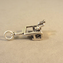 Load image into Gallery viewer, SKI CHAIR LIFT & People .925 Sterling Silver 3-D Charm Pendant Ariel Mountain Skiing Snowboard sp17