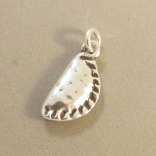 Load image into Gallery viewer, EMPANADA PIEROGI .925 Sterling Silver 3-D Charm Pendant Dumpling Mexico Peru Calzone KT22