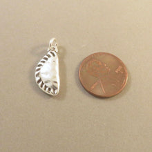 Load image into Gallery viewer, EMPANADA PIEROGI .925 Sterling Silver 3-D Charm Pendant Dumpling Mexico Peru Calzone KT22