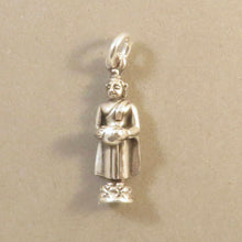 Load image into Gallery viewer, ALMS BOWL BUDDHA .925 Sterling Silver 3-D Charm Pendant Temple Asia Tat Bak Buddhism Monk fa18