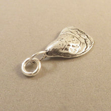 Load image into Gallery viewer, OYSTER SHELL .925 Sterling Silver 3-D Charm Pendant Half Beach Sea Seashell Beach Food NT19