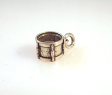 Load image into Gallery viewer, DRUM .925 Sterling Silver 3-D Charm Pendant Music Instrument Snare Drummer Band Kit Set BE03