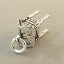 Load image into Gallery viewer, PROENNEKE'S CACHE .925 Sterling Silver 3-D Charm Pendant Log Wood Stilted Raised Lake Clark Alaska PM11