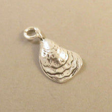 Load image into Gallery viewer, OYSTER SHELL .925 Sterling Silver 3-D Charm Pendant Half Beach Sea Seashell Beach Food NT19