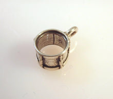 Load image into Gallery viewer, DRUM .925 Sterling Silver 3-D Charm Pendant Music Instrument Snare Drummer Band Kit Set BE03